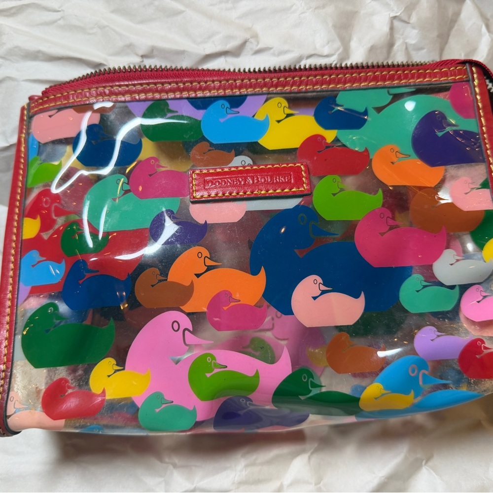 Dooney & Bourke Multicolor Duck Clear Vinyl Pouch